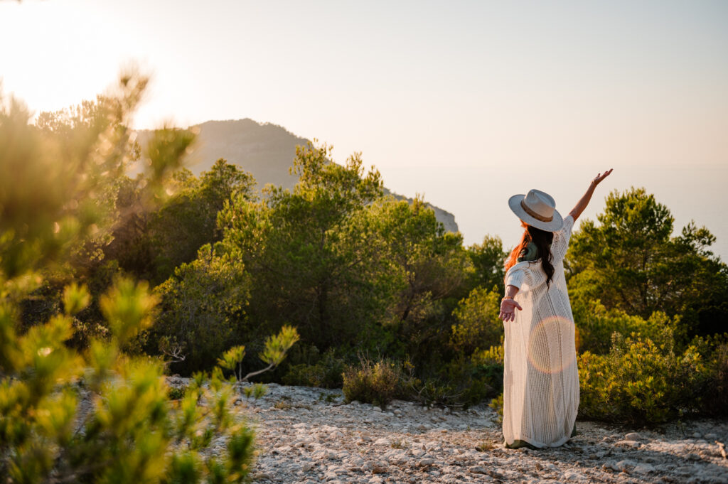 we can incorporate elements that are meaningful to you, such as Ibiza's breathtaking landscapes, the magnetic energy, or even the stunning Mediterranean sunset.